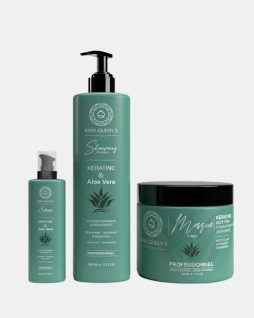 Keratin- und Aloe-Vera-Haarglättungs-Pflegeserie, sulfatfreies Shampoo –  Keraliss-lissage