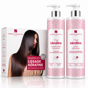 Coffret Lissage Complet Urban Keratin Starter Kit Lissage Kératine + My Kératine Duo — Rituel Nouveau Lissage Cheveux Tous Types