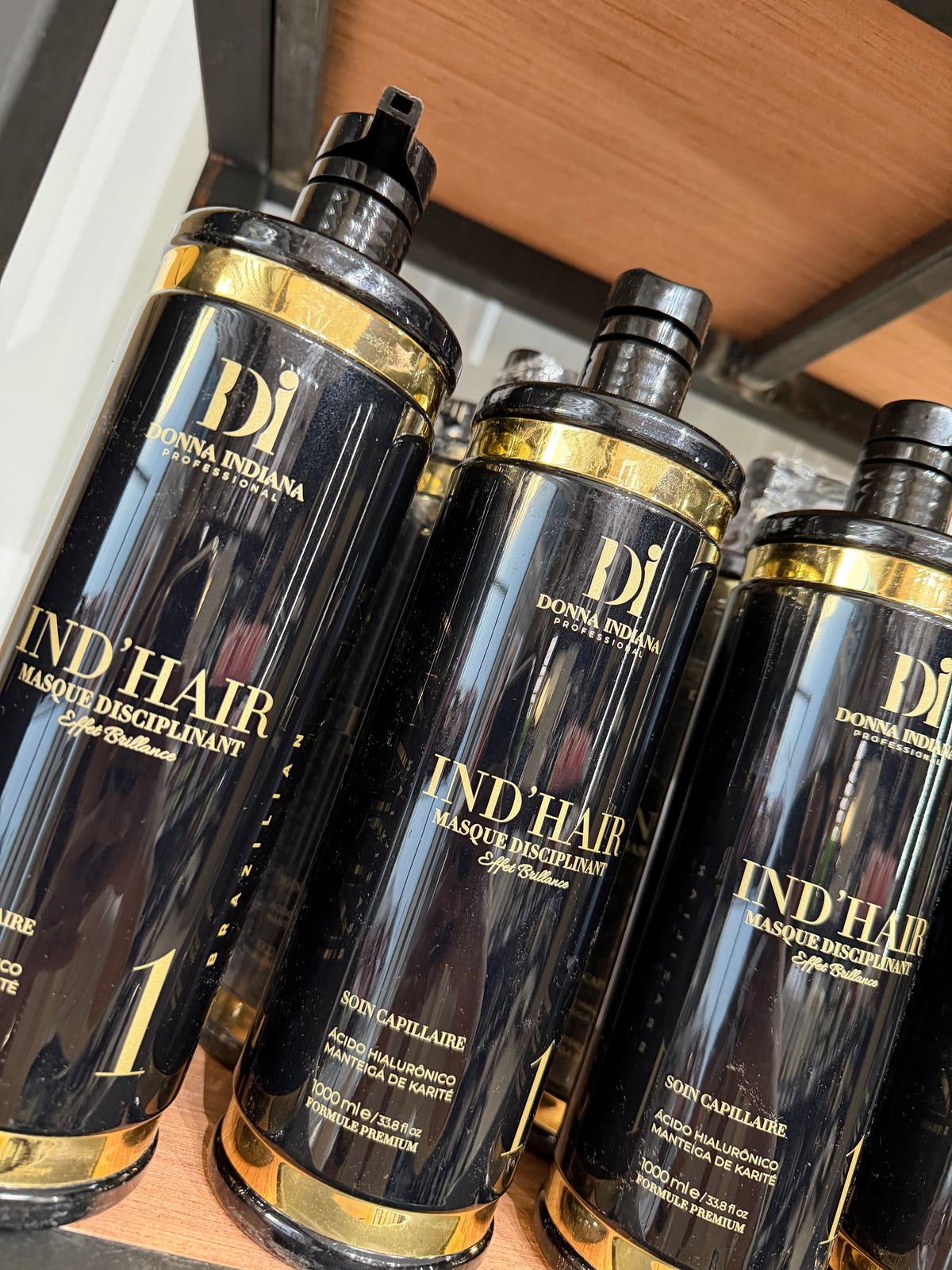IND'HAIR Donna Indiana Professional — Lissage Indien Populaire Exclusif Étape 1 | 1L Nouvelle Formule Clean