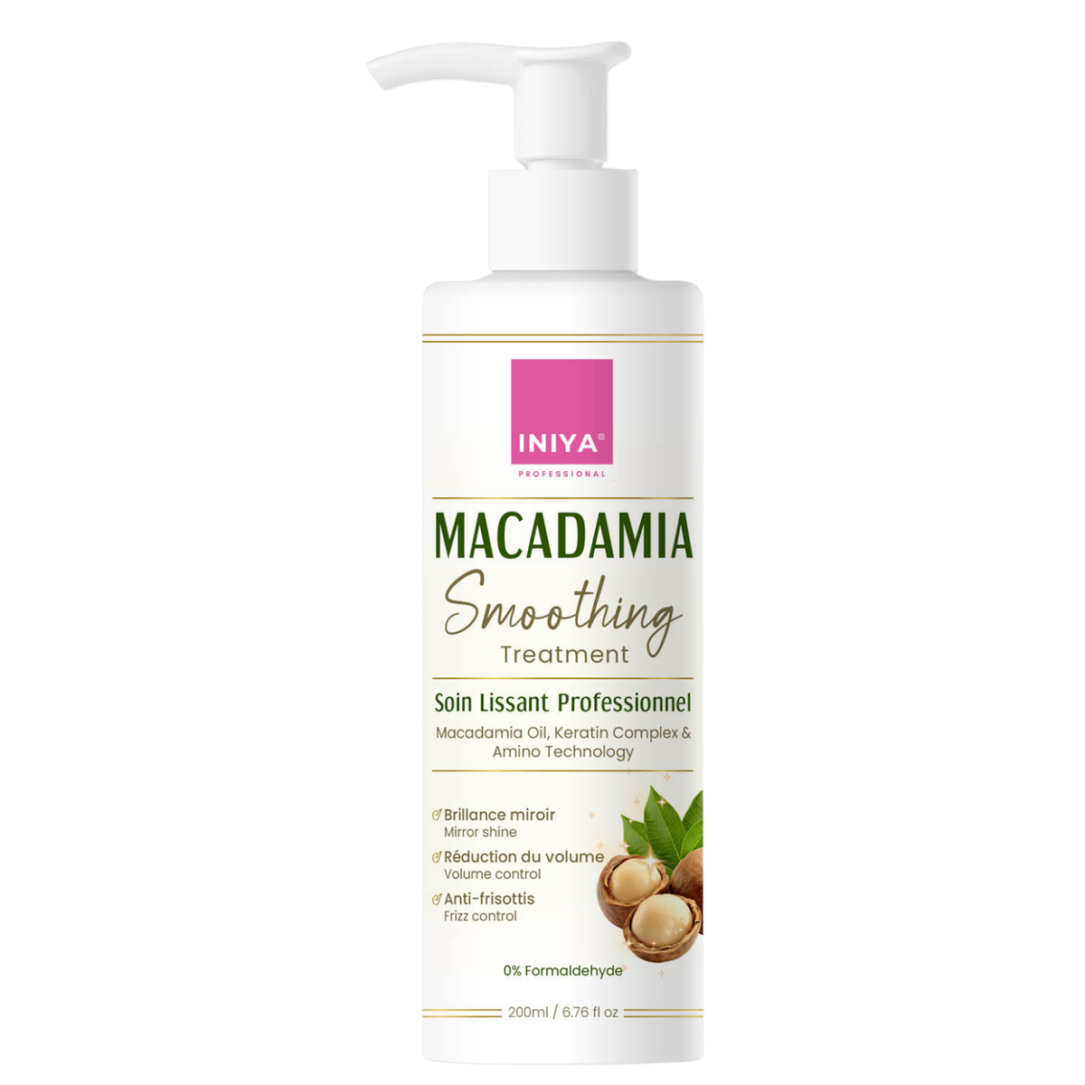 Iniya Macadamia Smooth Lissage Brésilien Professionnel