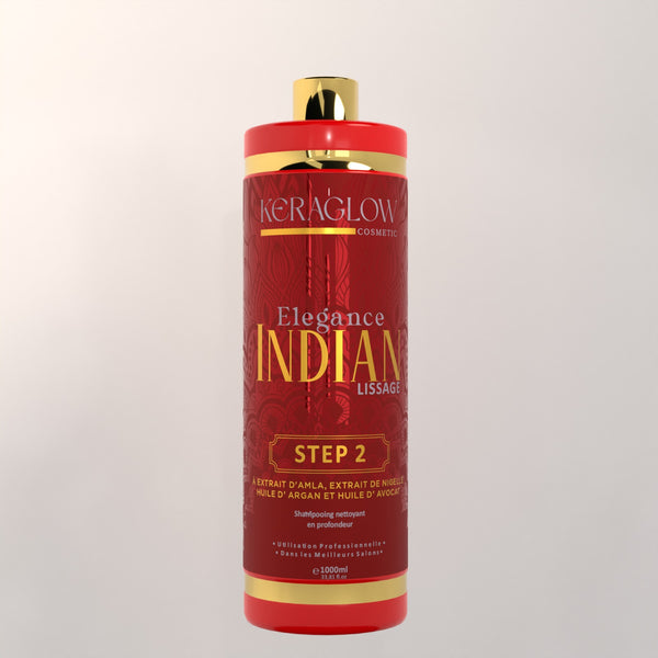 Lissage indien KERAGLOW -Huile Alma- de Nigelle- d'Argan et Avocat - 1 L