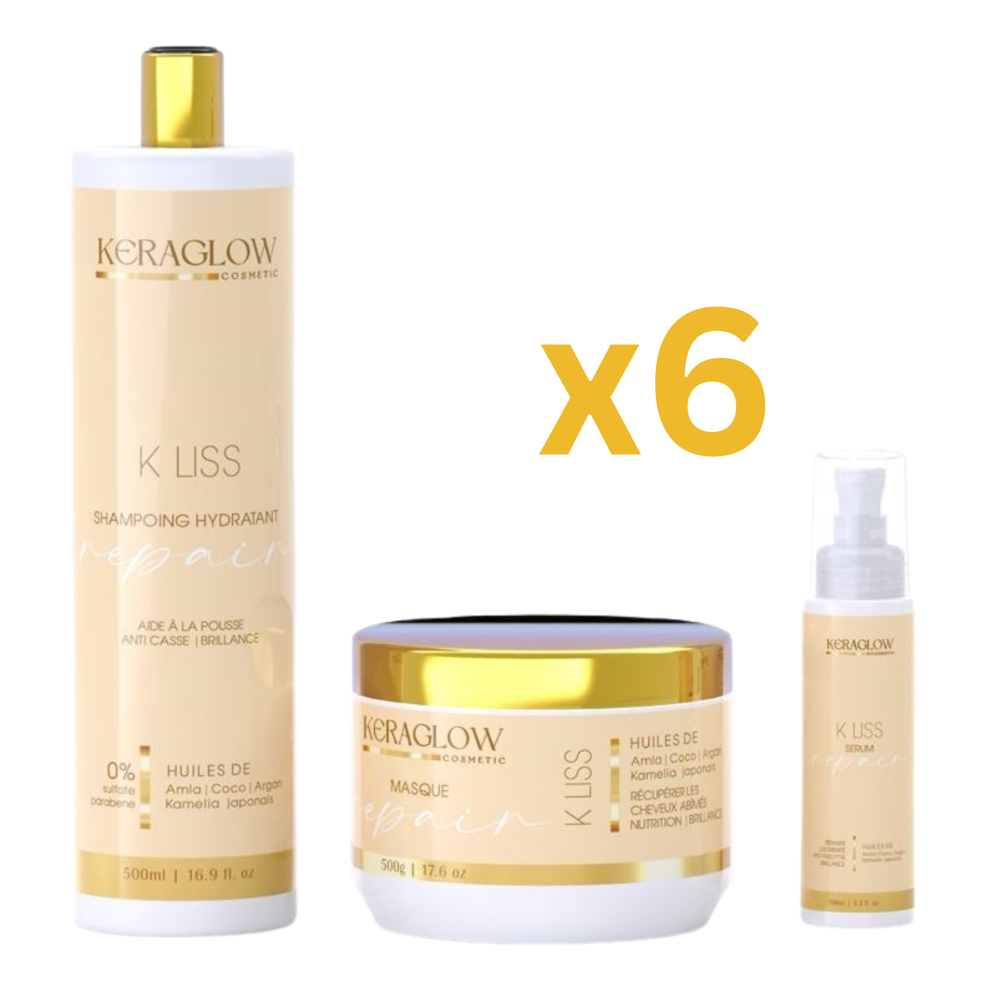 Lot Pour Pro Kit Sans Sulfate Kera Glow Repair Lissage Expert