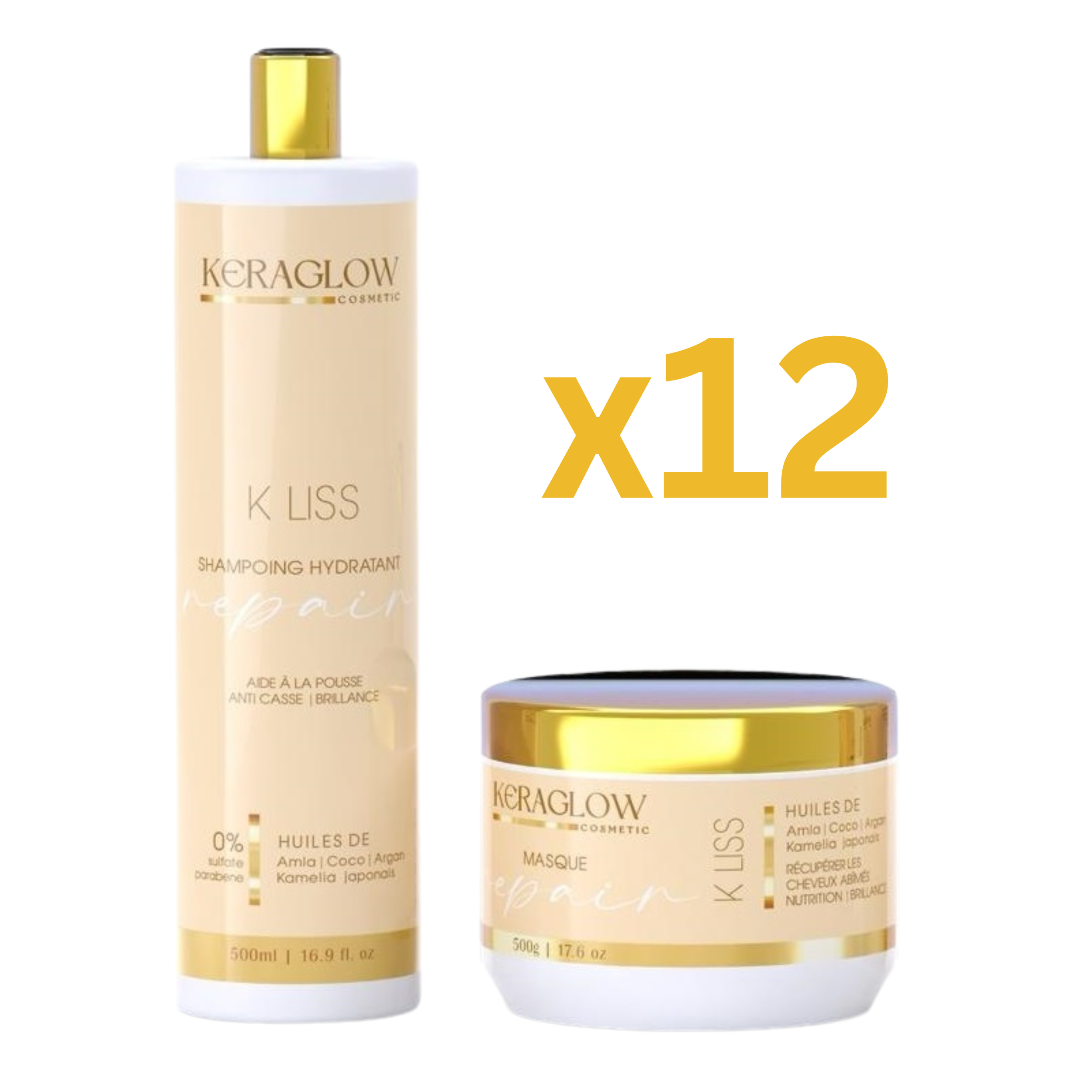 Lot Pour Pro Kit Sans Sulfate Kera Glow Repair Lissage Expert