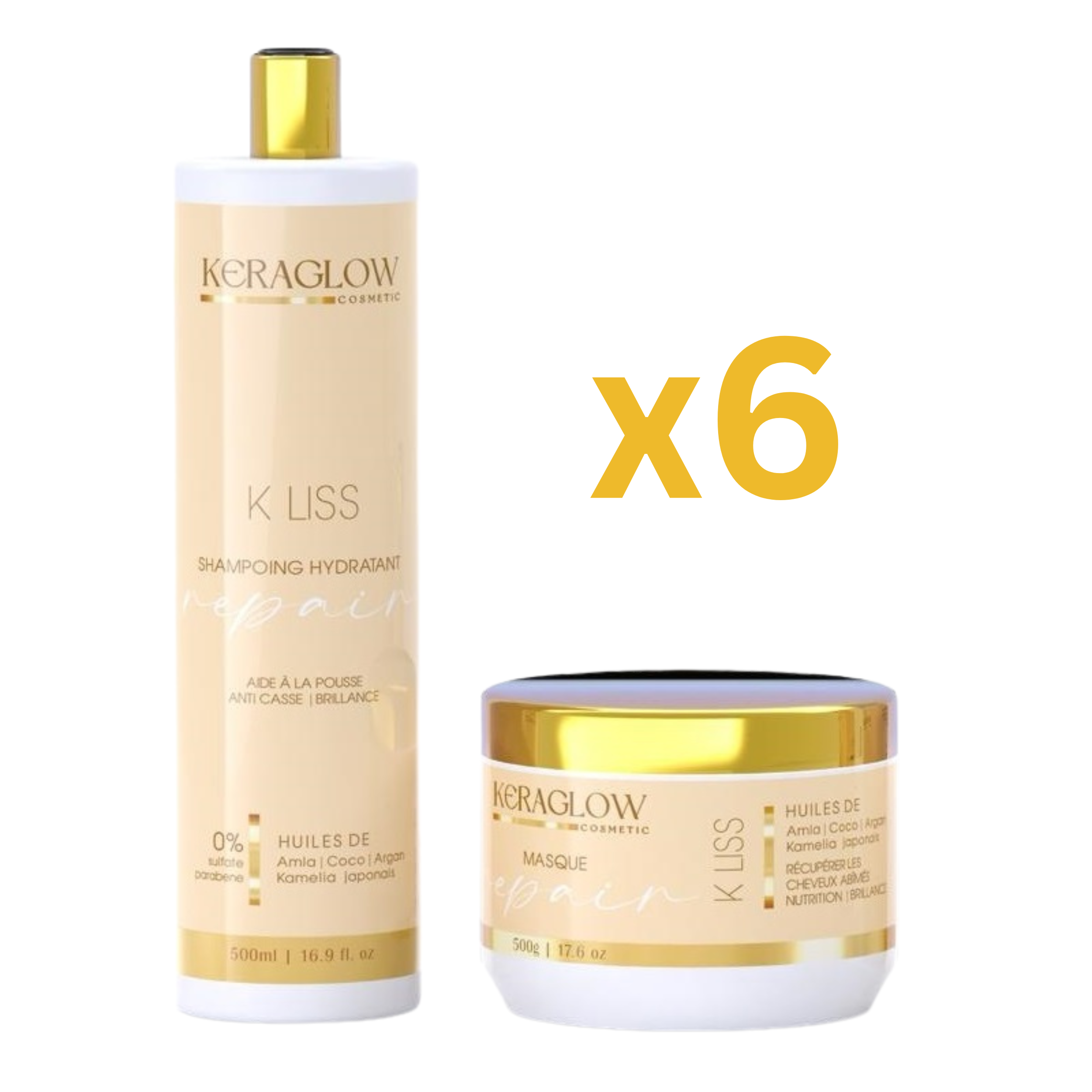 Lot Pour Pro Kit Sans Sulfate Kera Glow Repair Lissage Expert