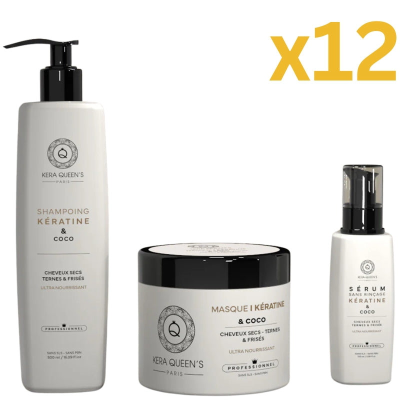 Lot Pour Pro Kit Sans Sulfate Kera Queen's Rituel Coco Lissage Expert
