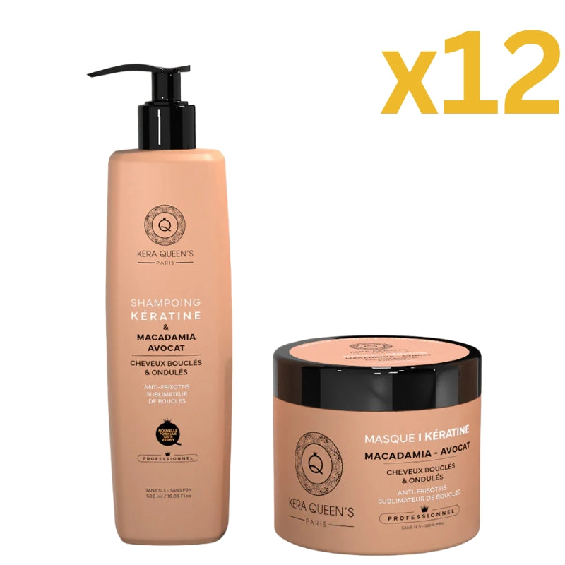 Lot Pour Pro Kit Sans Sulfate Kera Queen's Rituel Macadamia Lissage Expert