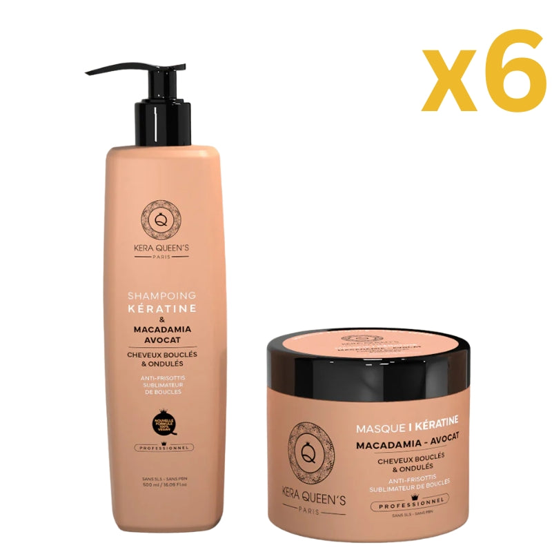 Lot Pour Pro Kit Sans Sulfate Kera Queen's Rituel Macadamia Lissage Expert