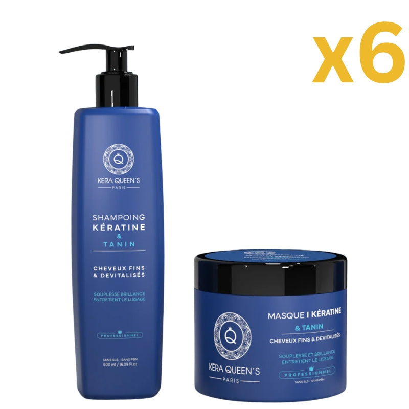 Lot Pour Pro Kit Sans Sulfate Kera Queen's Rituel Tanin Lissage Expert