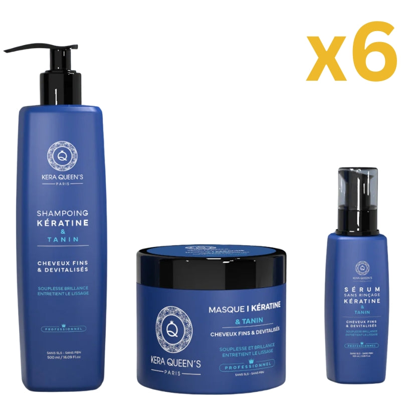 Lot Pour Pro Kit Sans Sulfate Kera Queen's Rituel Tanin Lissage Expert