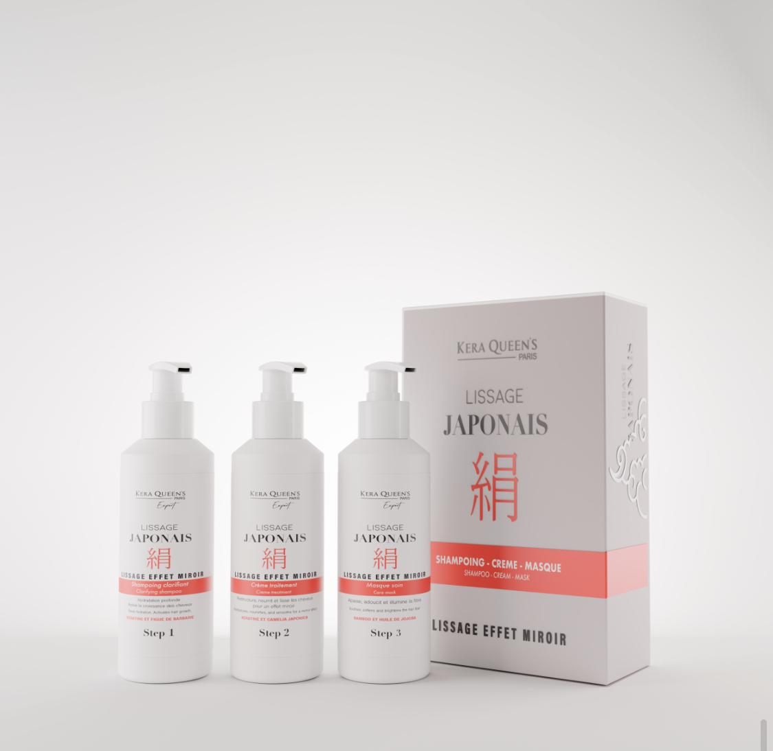 Lissage Japonais Kera Queen’s – Kit Lissage Professionnel Effet Miroir