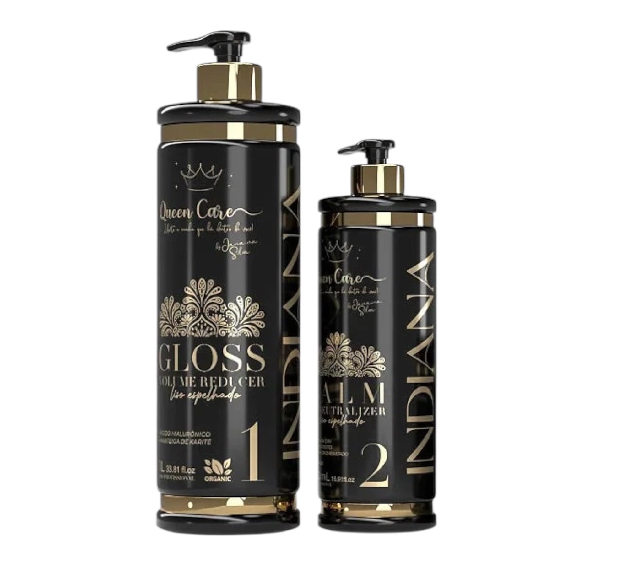 Lissage Indien Queen Care Donna – 2 Produits Gloss + Baume pH