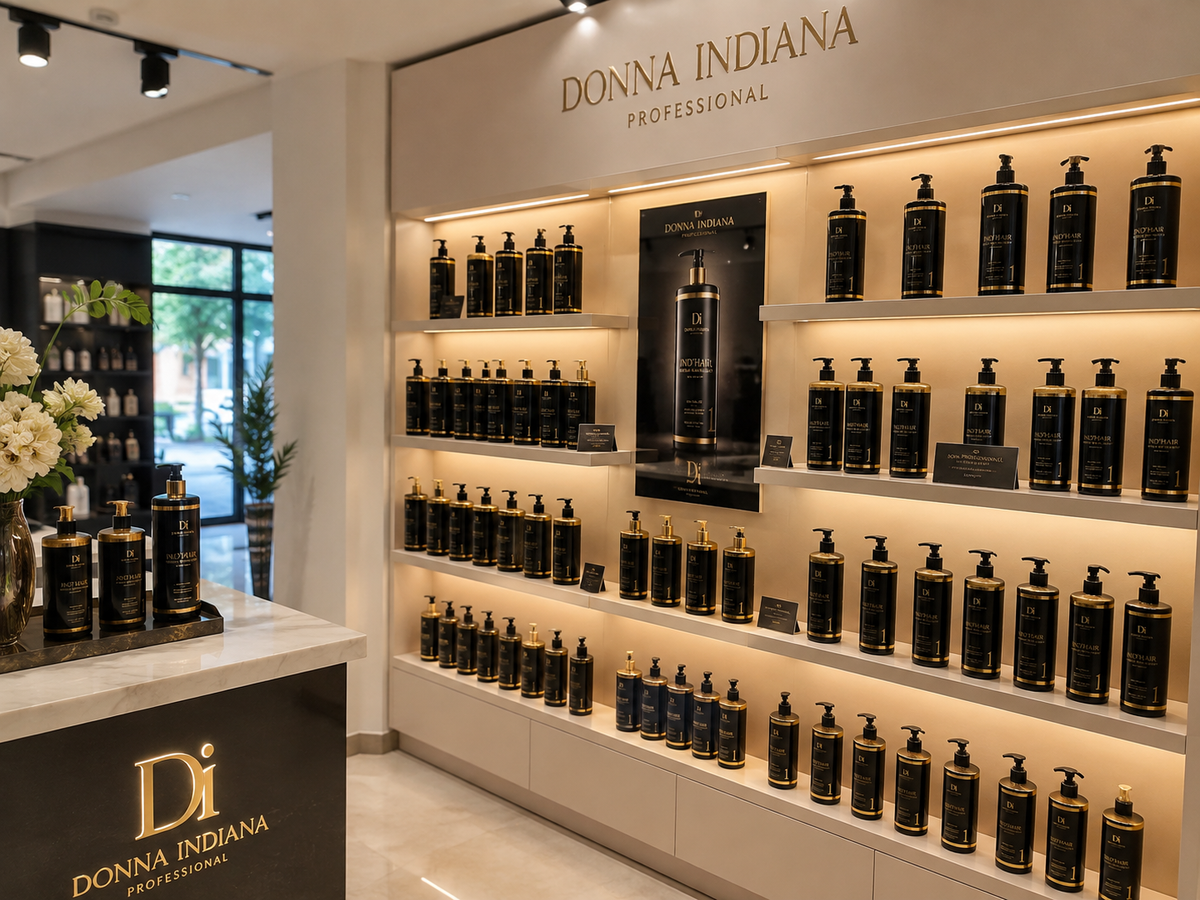 IND'HAIR Donna Indiana Professional — Lissage Indien Populaire Exclusif Étape 1 | 1L Nouvelle Formule Clean