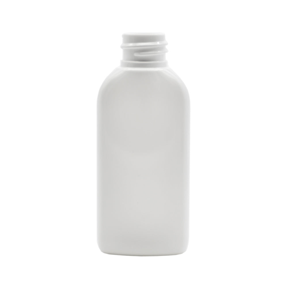 Bouteille vide , 50ml, PET, 20/410, Fileté, Blanc avec bouchons