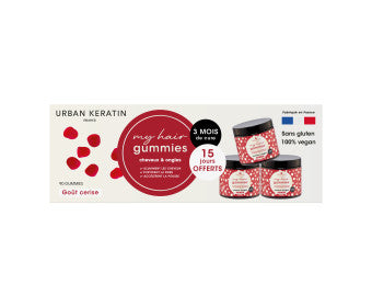 Urban Keratin Cure My Hair Gummies 3 Mois 180 gummies