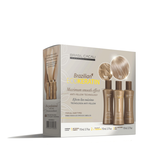 Kit lissage - Cadiveu Eco keratin + Shampoing & masque  - Blonde reconstruction