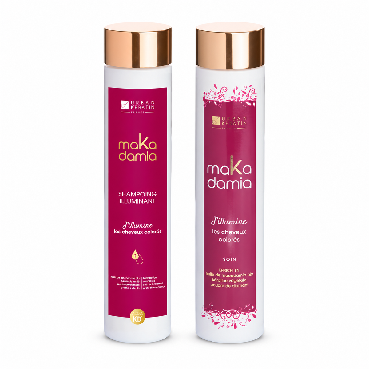 Duo shampooing et soin – Lot de 6 duos Makadamia J’illumine Urban Keratin – Shampooing + Soin