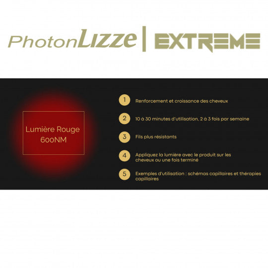 Photon Lizze Supreme LED 3 en 1 – Luminothérapie Capillaire Professionnelle