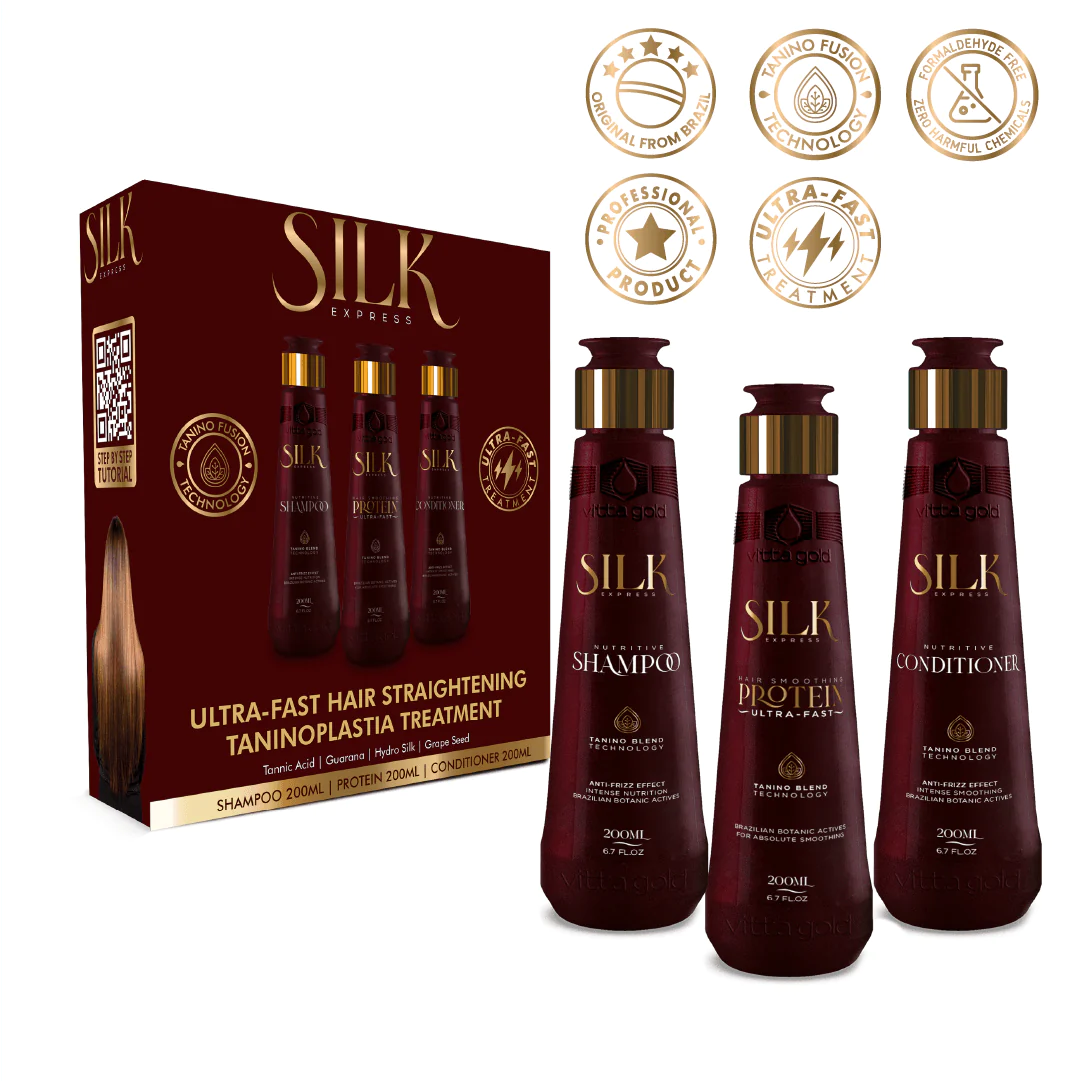Lissage brésilien rapide Silk Express™ Traitement de lissage ultra-rapide coffret complet 3X200ml