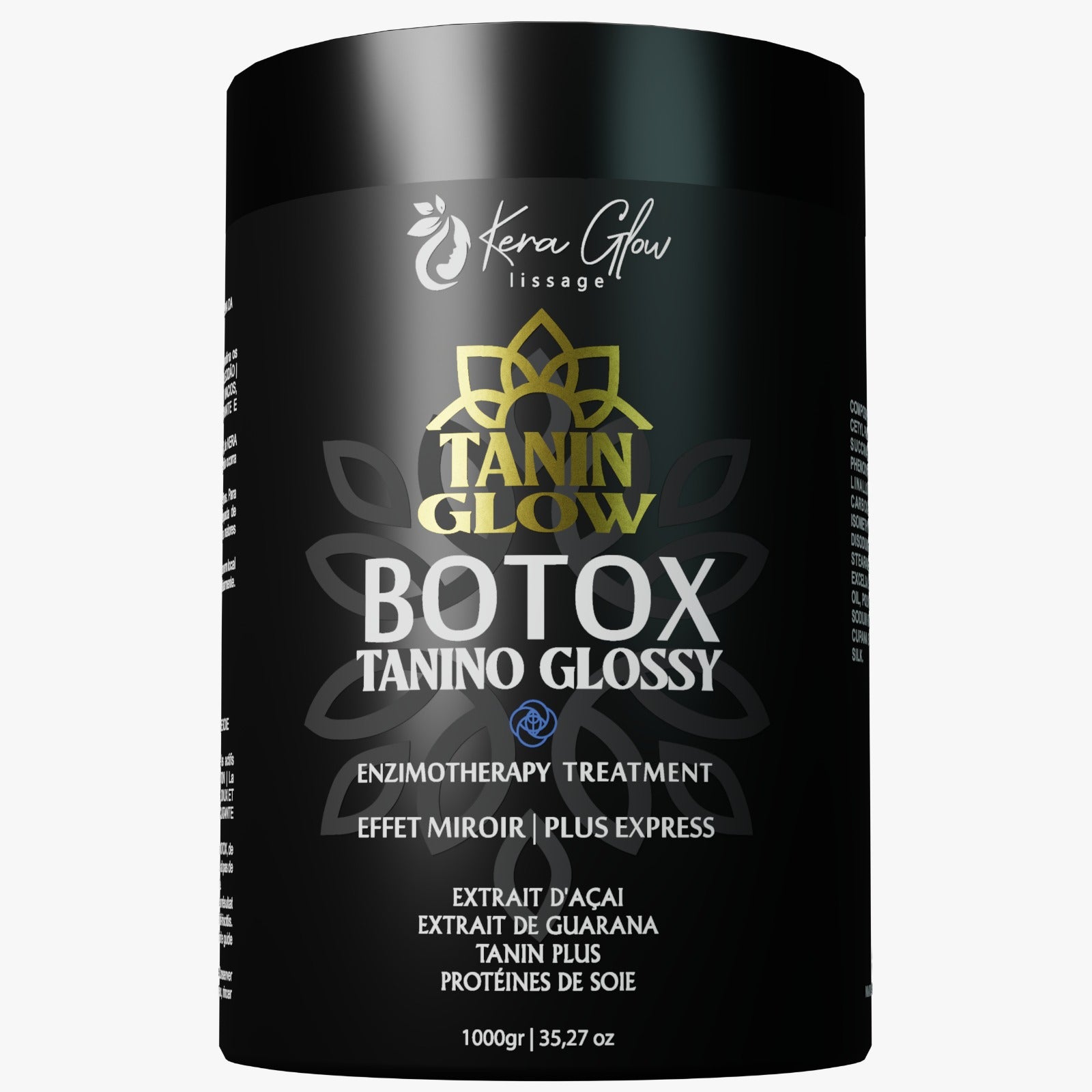 BOTOX Tanin gloss Guaraná proteine de soie KERAGLOW 1kg ® Traitement Révolutionnaire