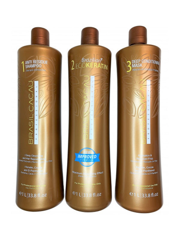 Cadiveu Brasil Cacau Lissage organique ECOKERATIN BRASILCAdiveu 3 produits