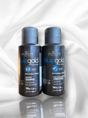 Original Salvadore Blue Gold Tannin Glättungssets + gratis Shampoo/Maske